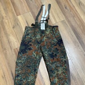 German Military Flecktarn Camo Overpant Suspenders 1997 Bundeswehr 52/54